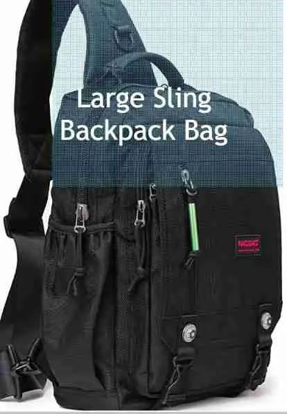 Large crossbody sling backpack bag
