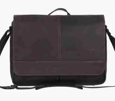 Leather crossbody Laptop messenger bag