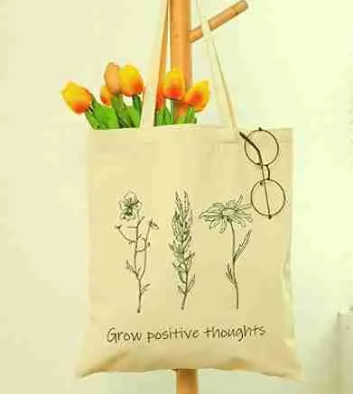 Reusable minimalist cute tote bag for women