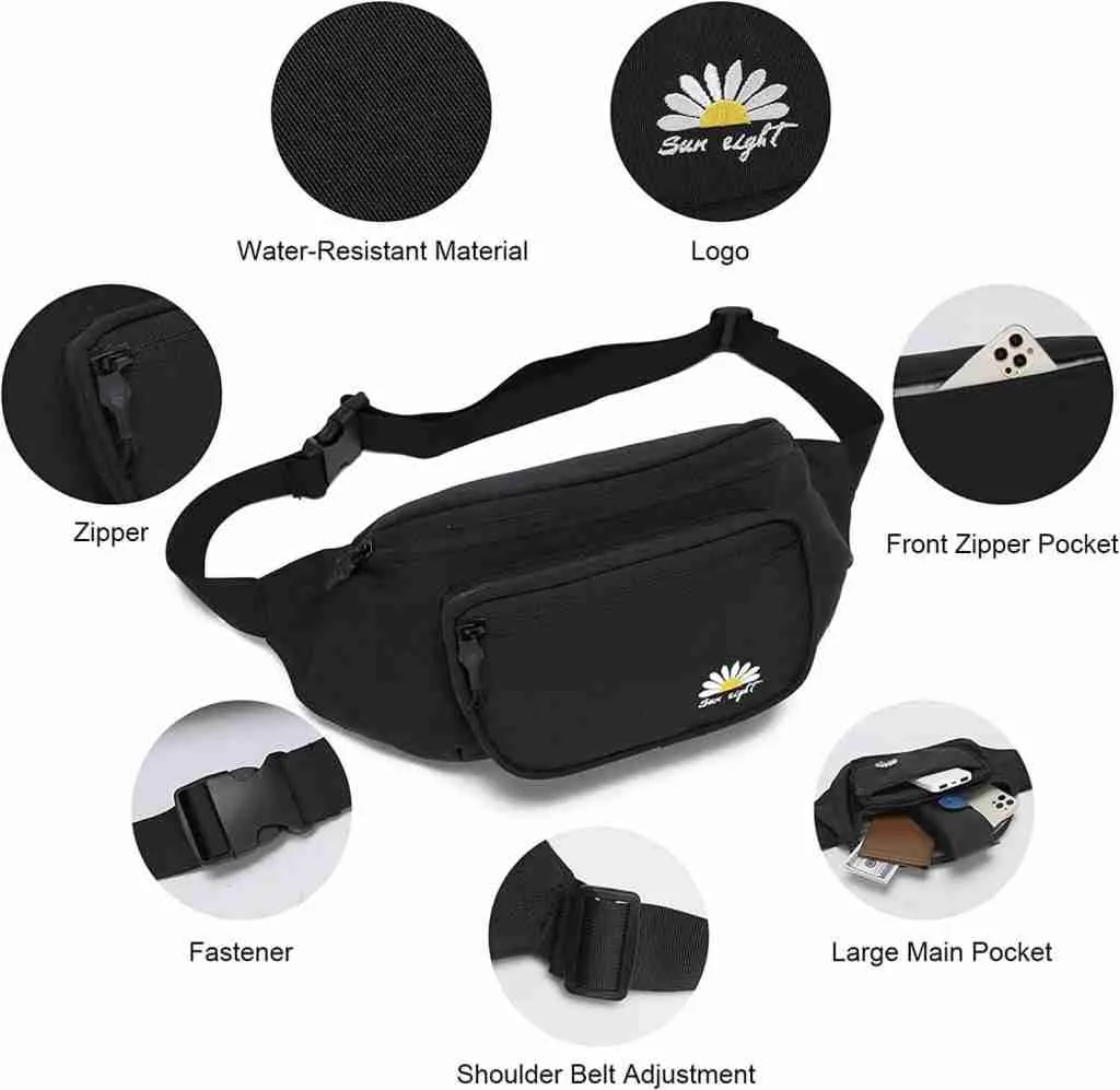 adjustable belt crossbody fanny pack for men