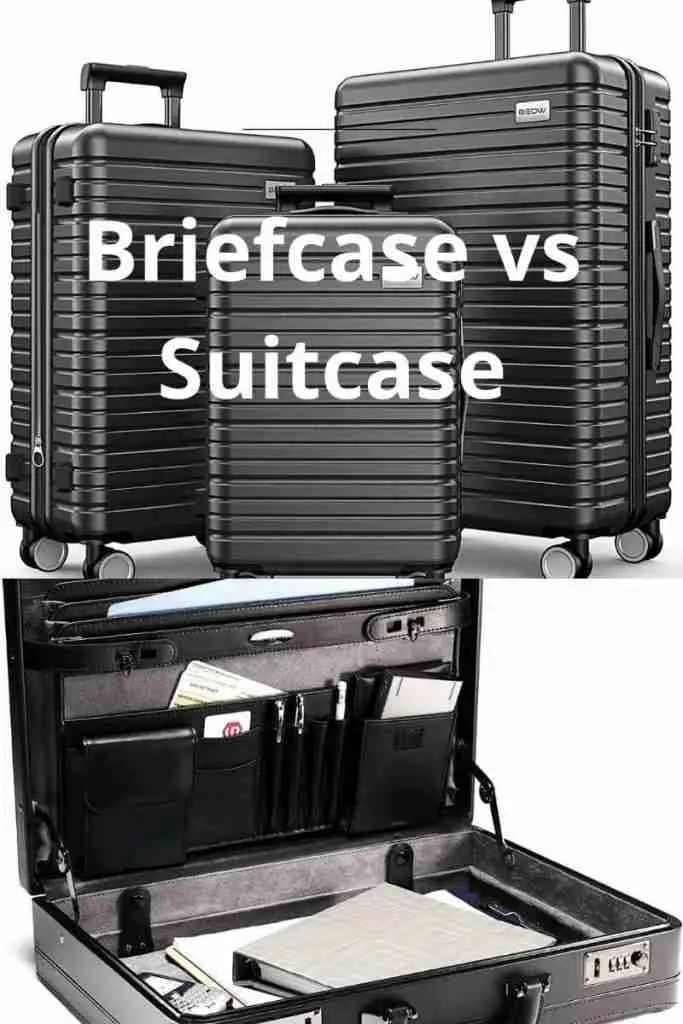 Briefcase vs suitcase