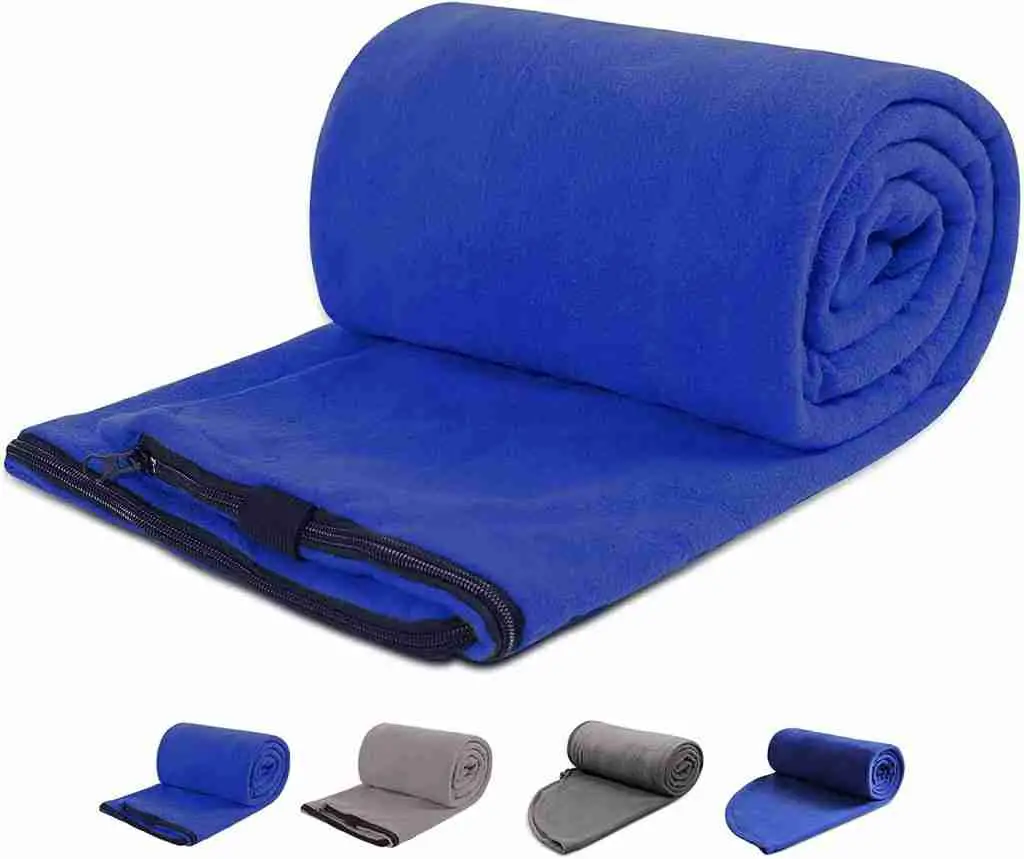 Fleece sleeping bag liner for adult, warm or cold weather