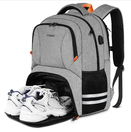 Gym backpack for carrying shoes