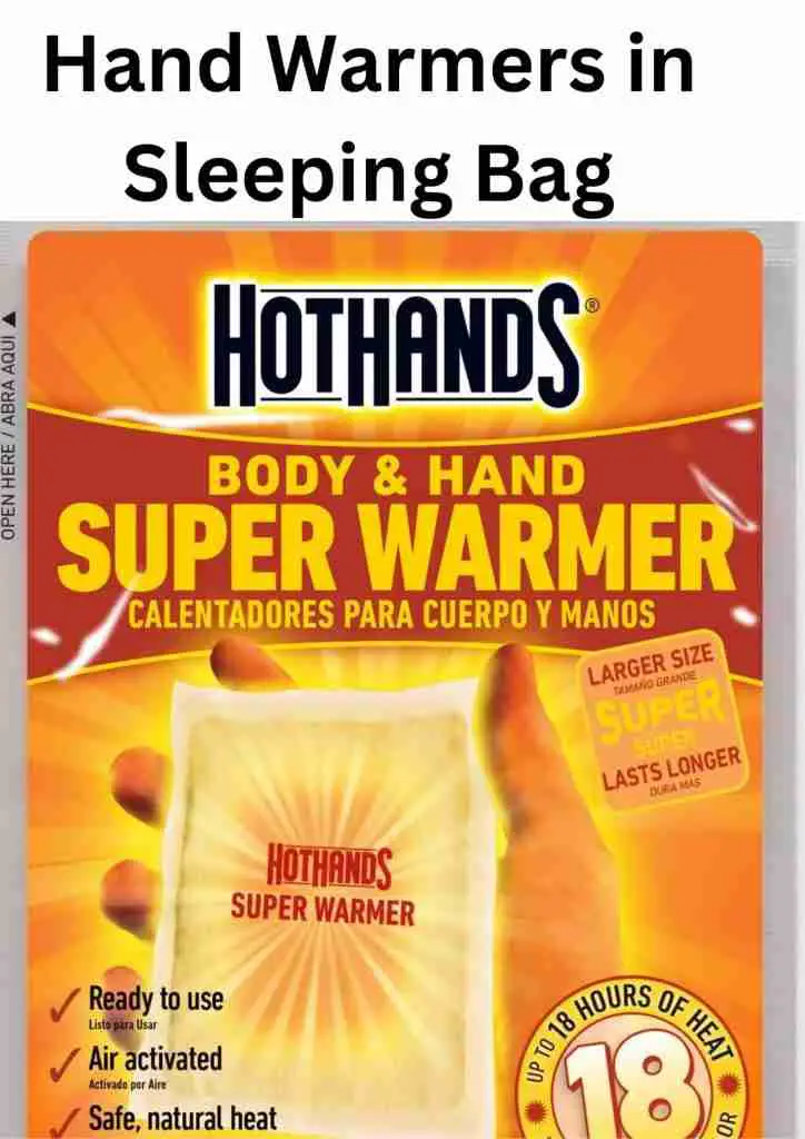 Hand warmers in sleeping bag