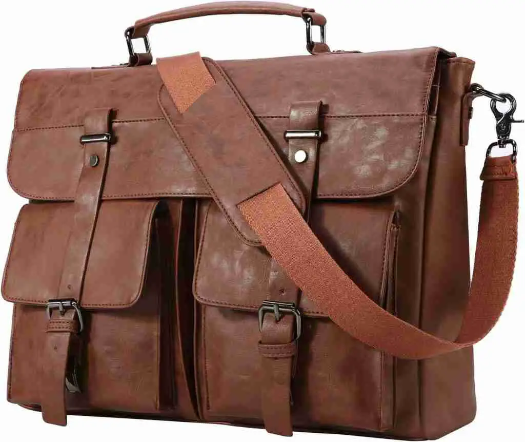 Leather messenger shoulder vintage bag for men