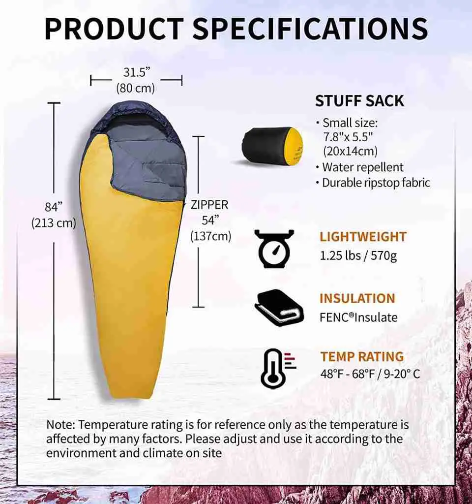 backpacking lightweight sleeping bag