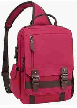 canvas messenger sling backpack for travel