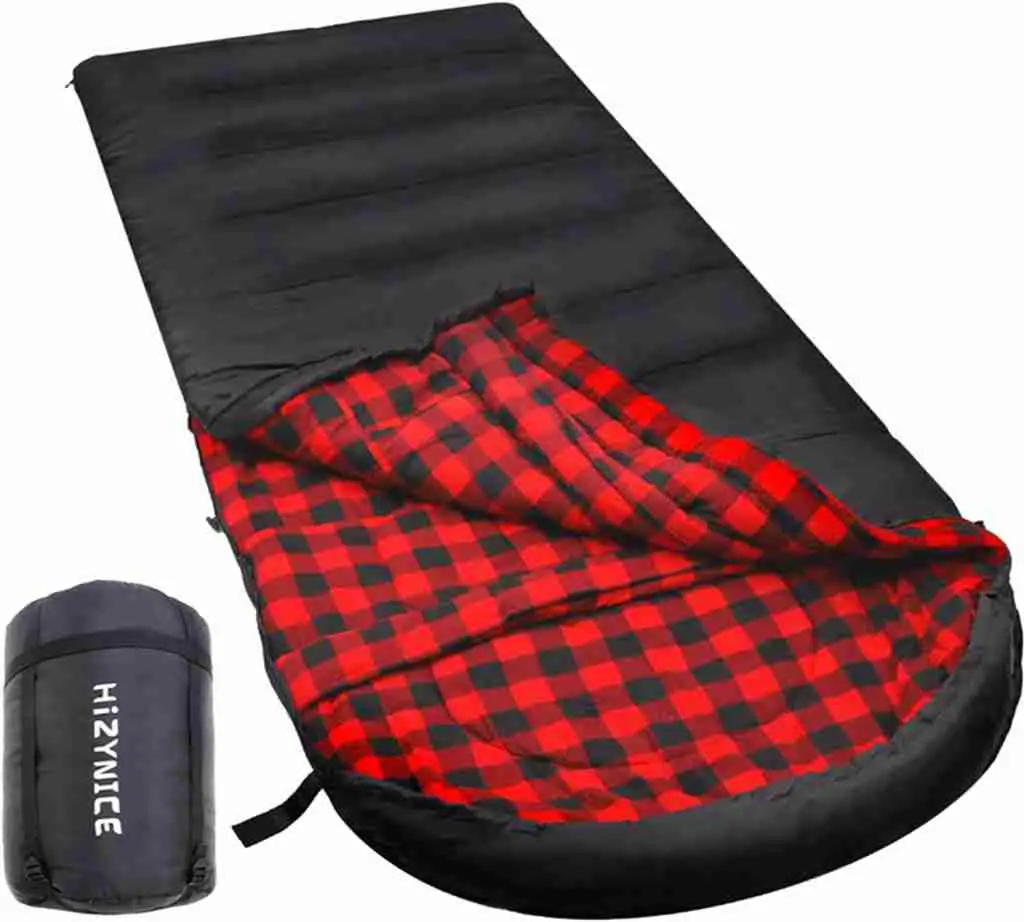 cotton sleeping bag liner for adult, camping and cold weather