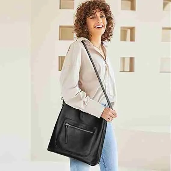 crossbody shoulder bucket bag for women