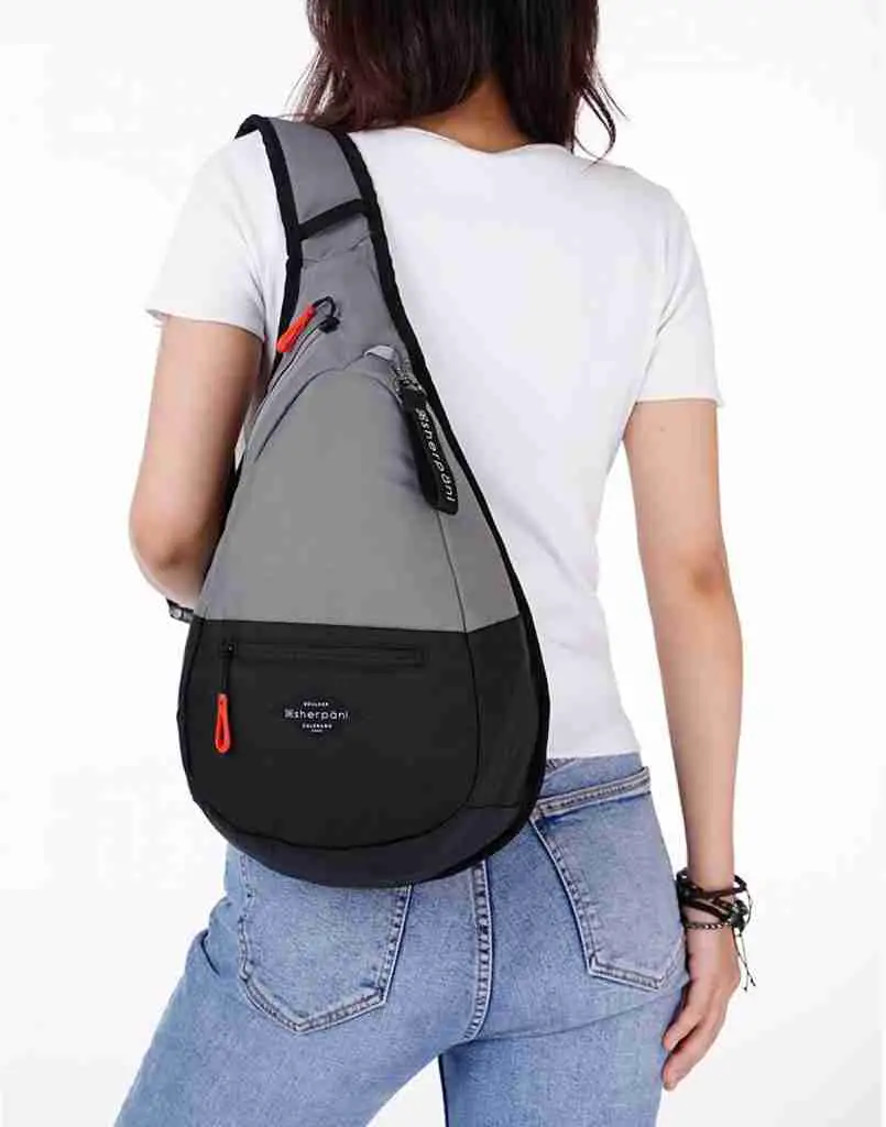 Nylon sling crossbody backpack for women