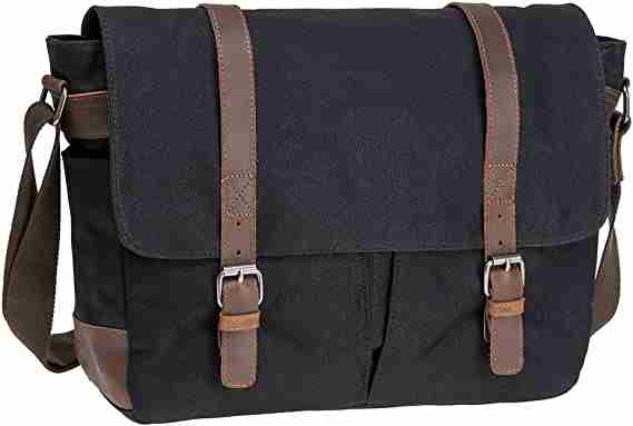 waterproof waxed canvas messenger bag for men