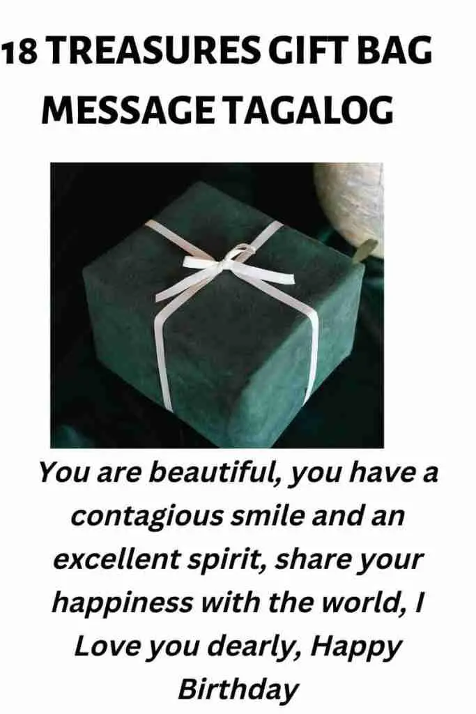 18 treasures gift bag message tagalog