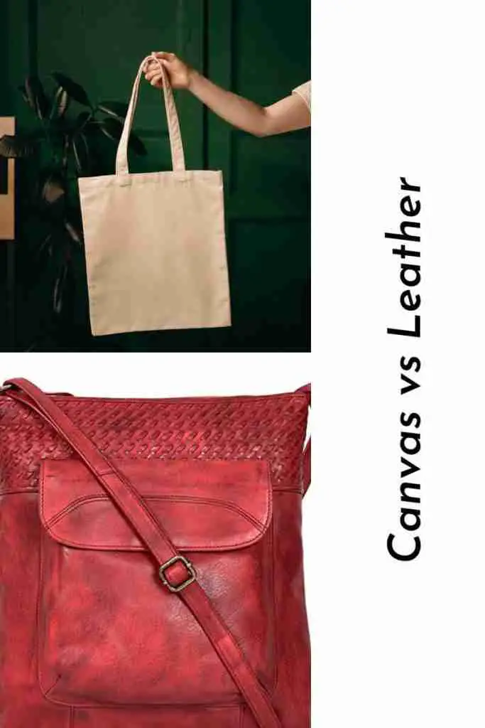 canvas vs leather bag