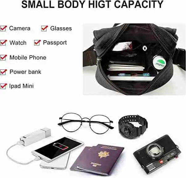 essential items men keep in crossbody bags