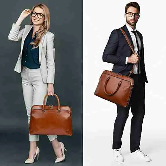 CANVAS VS LEATHER BAG 4 Leather messenger shoulder bag for men and women