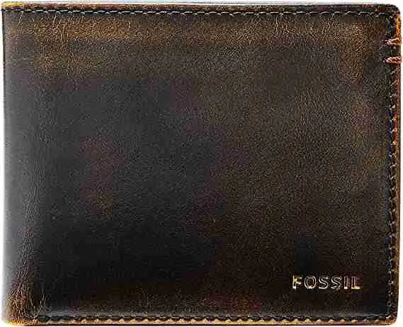 Flip leather wallet for men