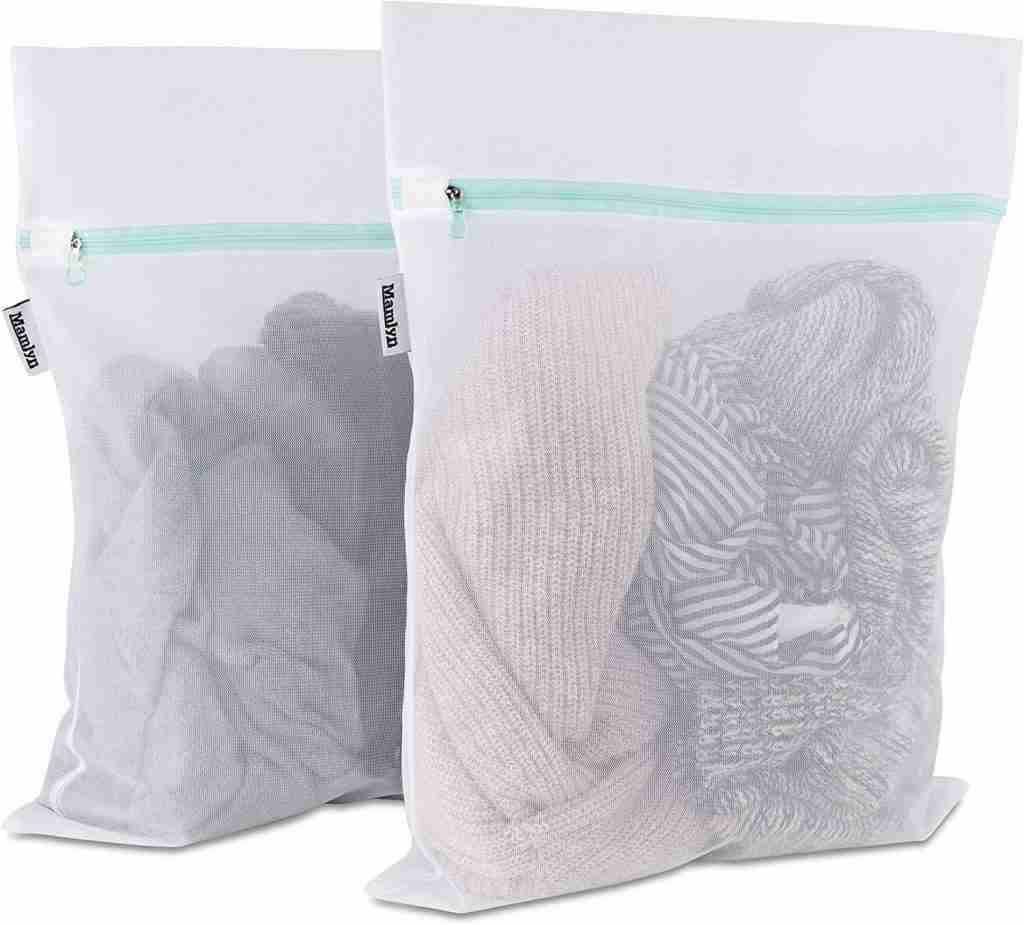 mesh laundry wash bag with zippers