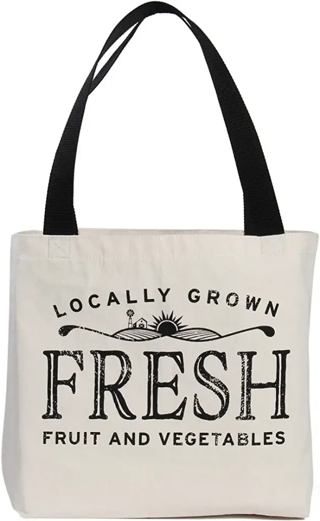 Reusable made in USA tote shopping bag