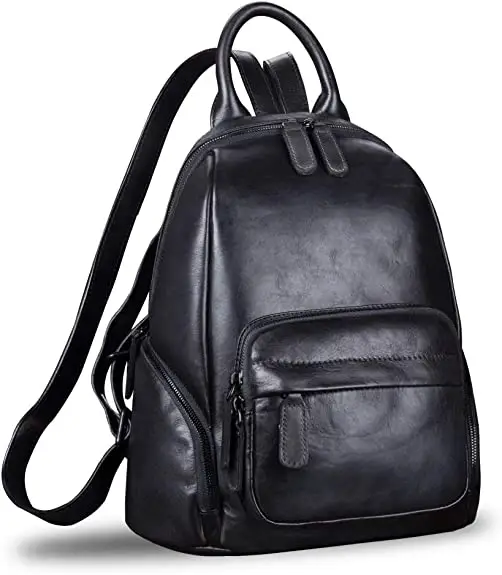 handmade genuine leather backpack for women