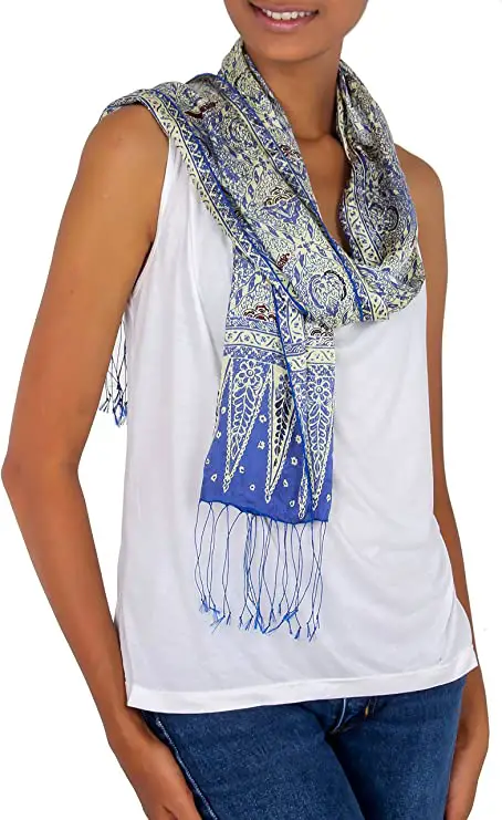 handmade royal silk scarf