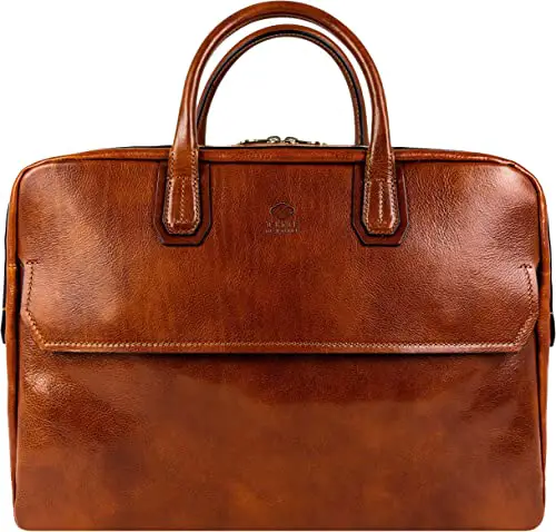 Luxury leather goods briefcase for men and women