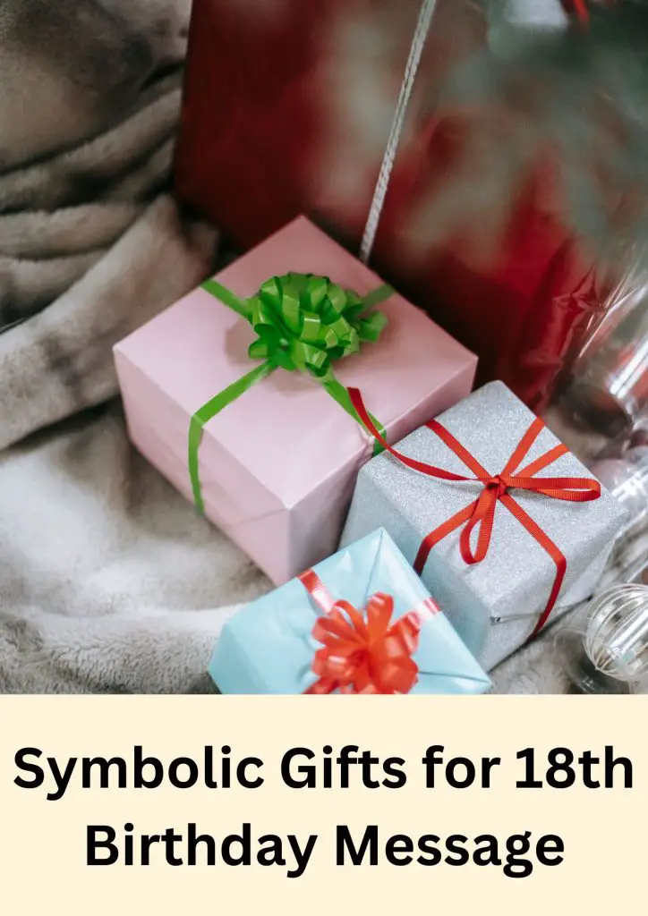symbolic gifts for 18th birthday message