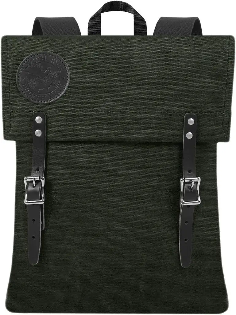 Duluth pack waxed canvas backpack made in USA