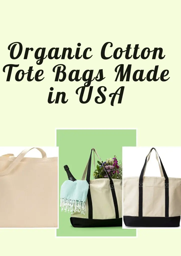 Organic cotton tote bags made in USA