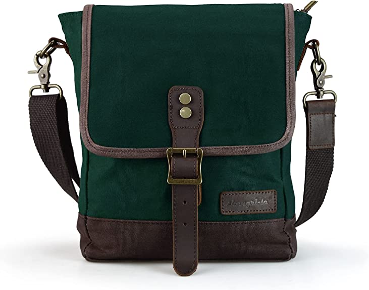 casual sling waxed canvas shoulder bag