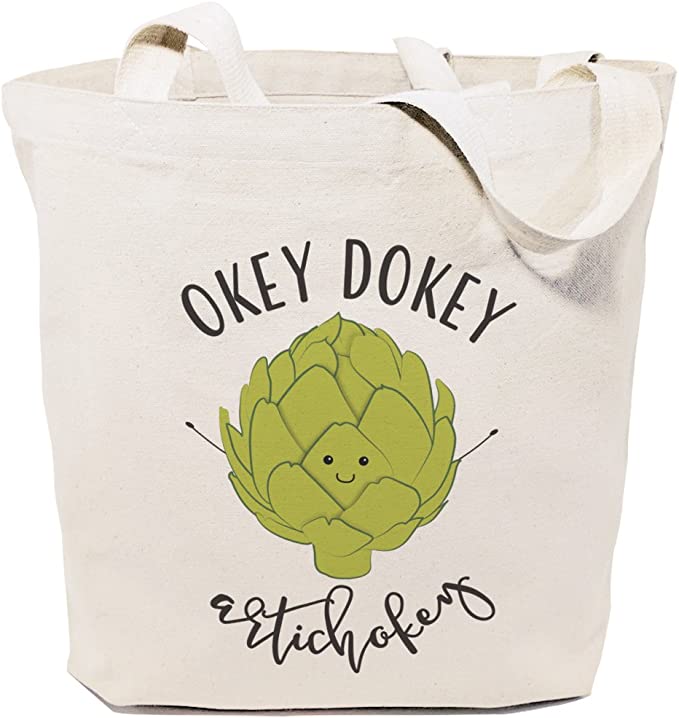 eco-friendly cotton canvas reusable grocery tote bag