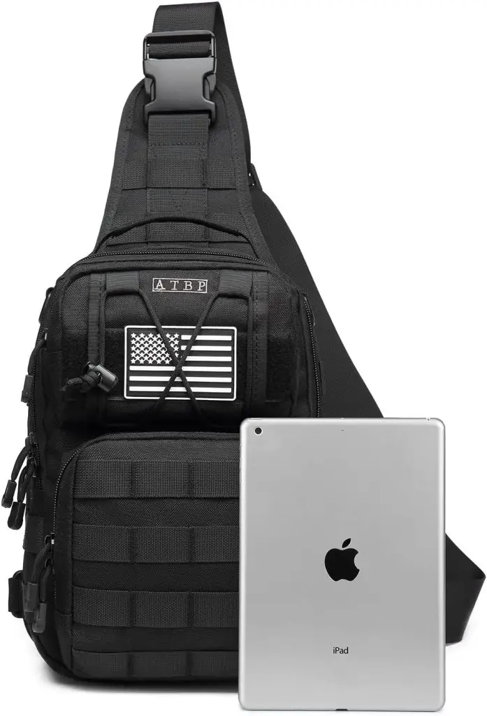 ATBP Tactical military crossbody shoulder bag with holster