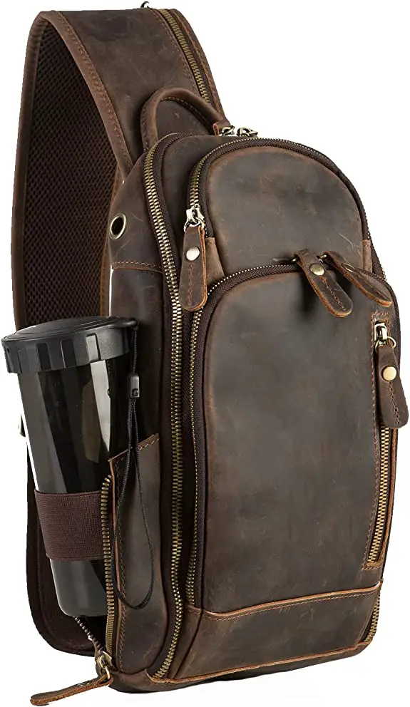 Leather Tactical Sling Bag UK