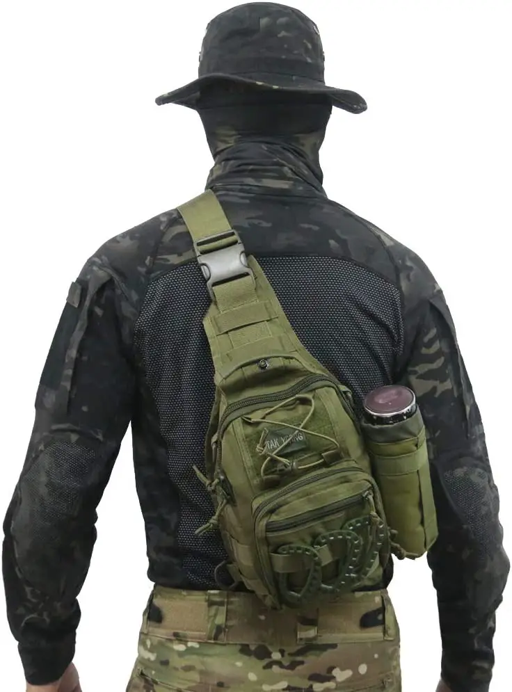 small outdoor shoulder tactical sling bag for traveling and camping
