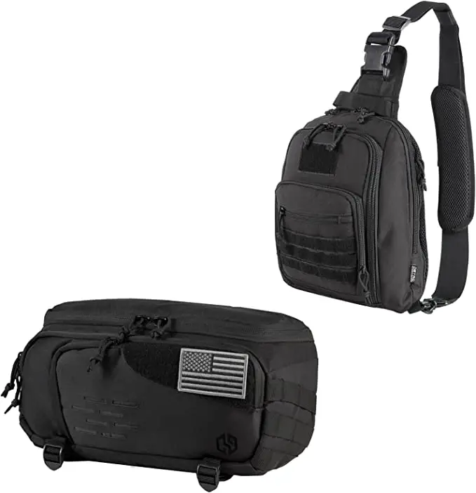 Waist and chest Shoulder Tactical Concealed carry sling bag