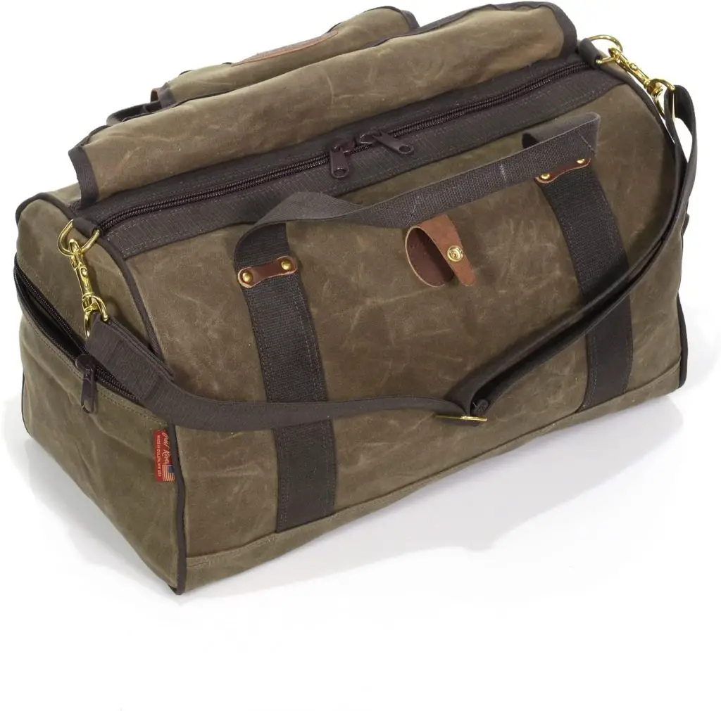 Waxed canvas Duffel bag made in USA by Frost River
