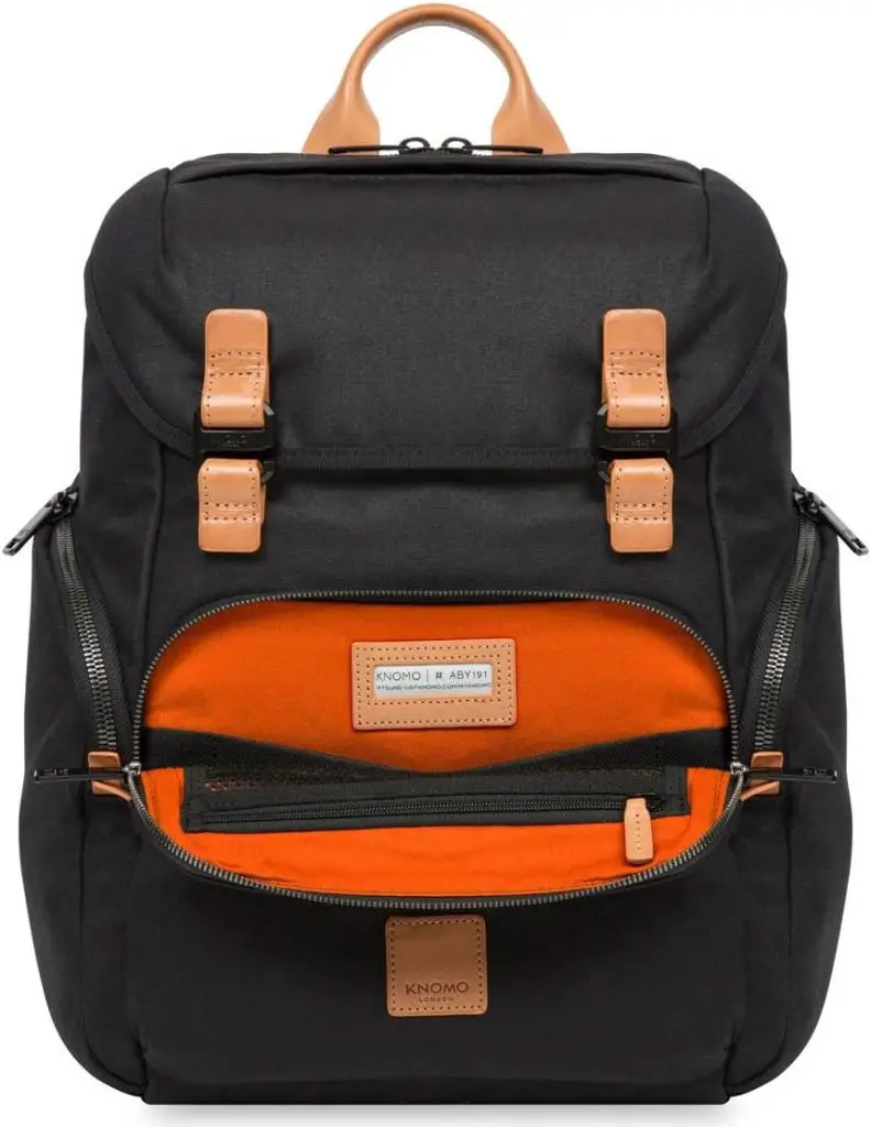 Knomo waxed canvas UK Black Backpack