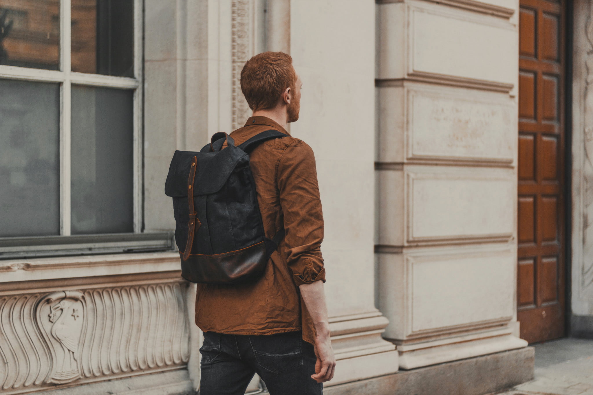 WAXED CANVAS BACKPACK MADE IN UK 1