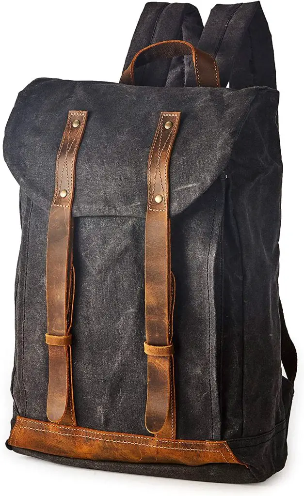 waterproof waxed canvas backpack for men and women