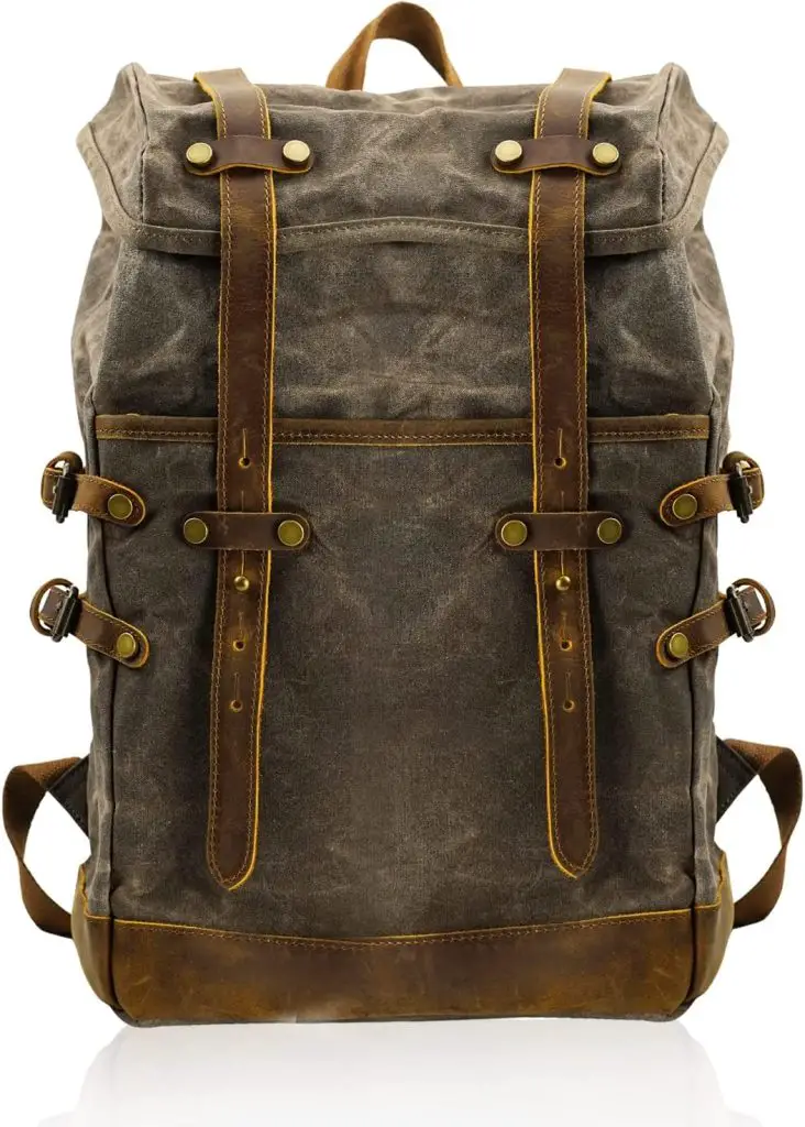 waxed canvas Hiking Backpack